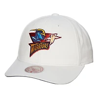 Men's Mitchell & Ness White Golden State Warriors Hardwood Classics All In Retro Snapback Hat