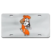 WinCraft Silver Oklahoma State Cowboys Baseball Pete Wind Up Laser Cut Acrylic License Plate