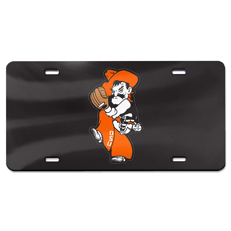 WinCraft Oklahoma State Cowboys Baseball Pete Wind Up Laser Cut Acrylic License Plate