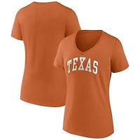 Women's Fanatics Texas Orange Texas Longhorns Basic Arch V-Neck T-Shirt
