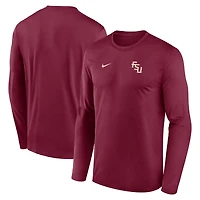 Men's Nike Garnet Florida State Seminoles 2026 Sideline Small Logo Legend Dri-FIT Long Sleeve T-Shirt