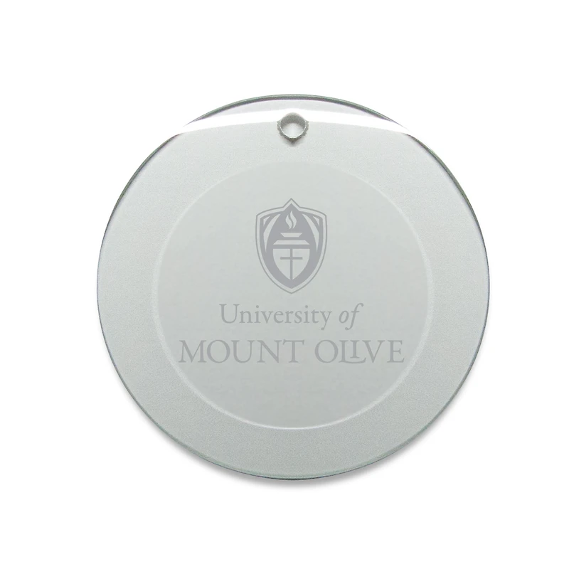 Mount Olive Trojans 3'' Glass Round Ornament