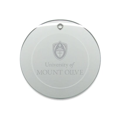 Mount Olive Trojans 3'' Glass Round Ornament