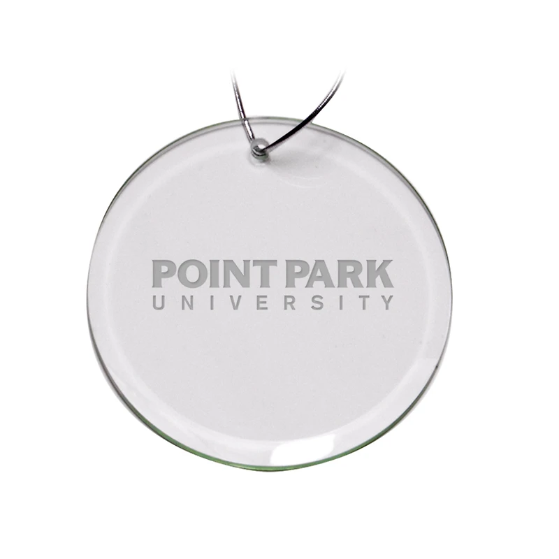 Point Park Pioneers 3'' Glass Round Ornament