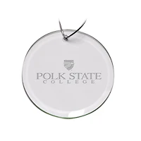 Polk State College Eagles 3'' Glass Round Ornament