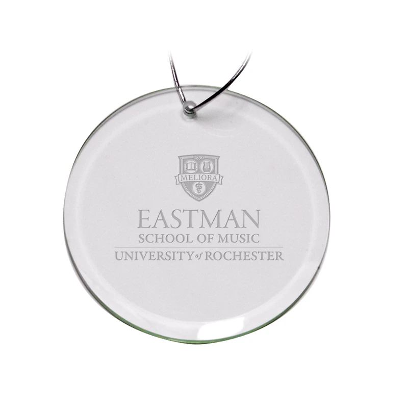 Rochester Yellow Jackets 3'' Glass Round Ornament