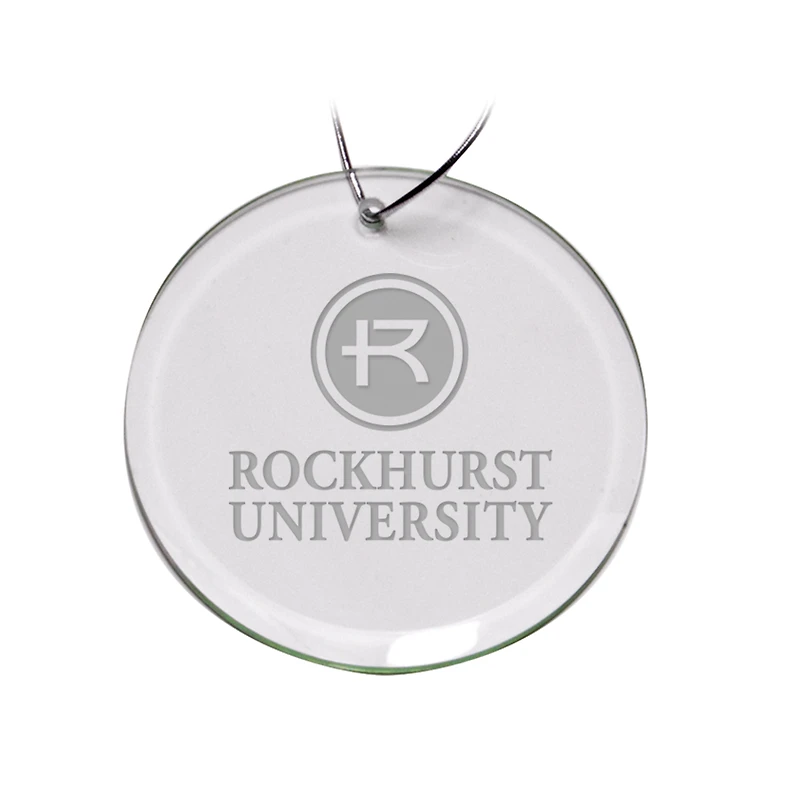 Rockhurst Hawks 3'' Glass Round Ornament