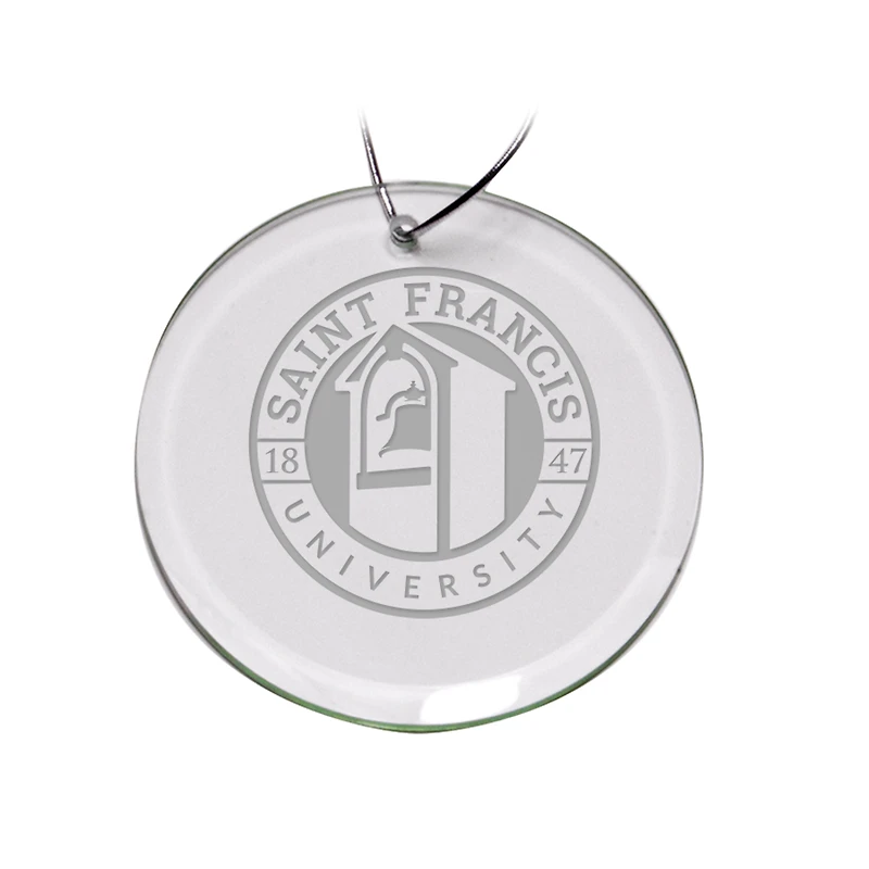 Saint Francis Red Flash 3'' Glass Round Ornament