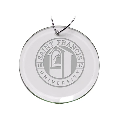 Saint Francis Red Flash 3'' Glass Round Ornament