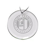 Saint Francis Red Flash 3'' Glass Round Ornament