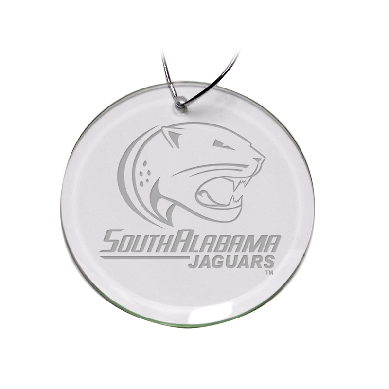 South Alabama Jaguars 3'' Glass Round Ornament