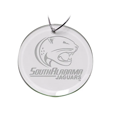 South Alabama Jaguars 3'' Glass Round Ornament