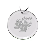 Southern Connecticut State Owls 3'' Glass Round Ornament