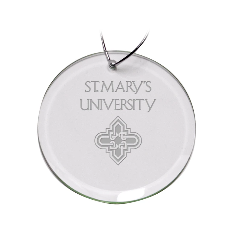 St. Mary's University Rattlers 3'' Glass Round Ornament