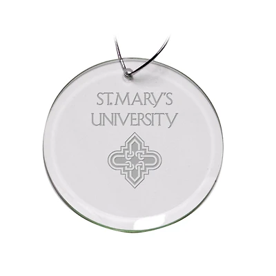 St. Mary's University Rattlers 3'' Glass Round Ornament