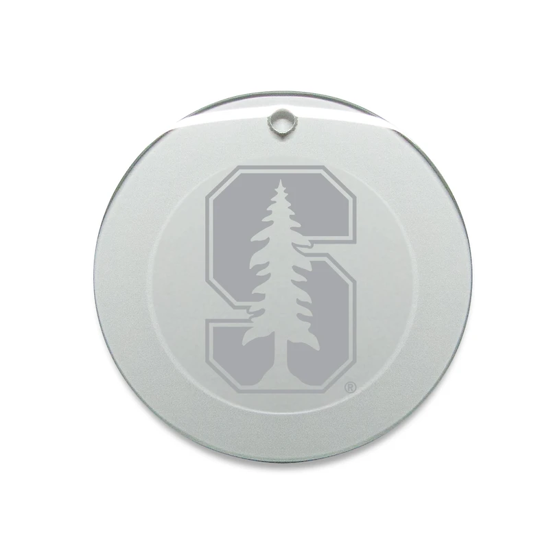 Stanford Cardinal 3'' Glass Round Ornament