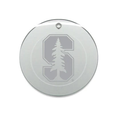 Stanford Cardinal 3'' Glass Round Ornament