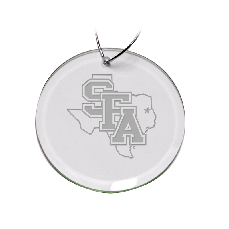 Stephen F Austin Lumberjacks 3'' Glass Round Ornament