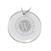 Walsh College 3'' Glass Round Ornament