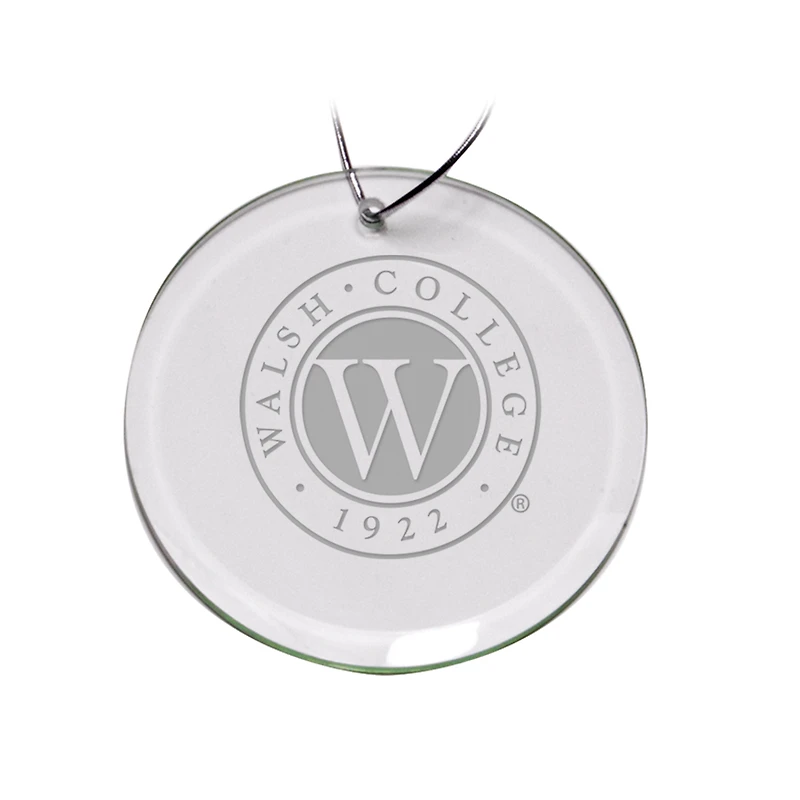 Walsh College 3'' Glass Round Ornament