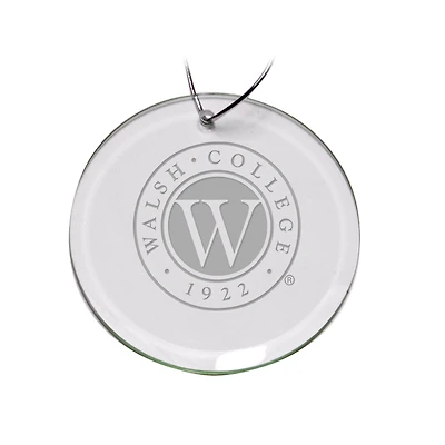 Walsh College 3'' Glass Round Ornament