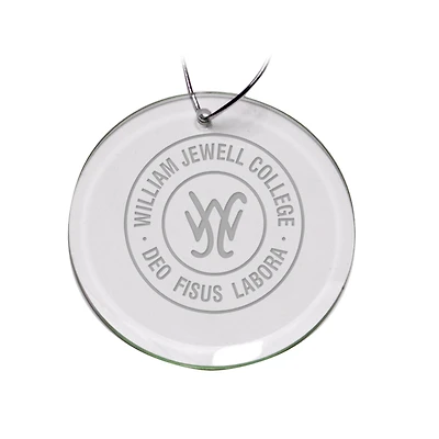 William Jewell Cardinals 3'' Glass Round Ornament