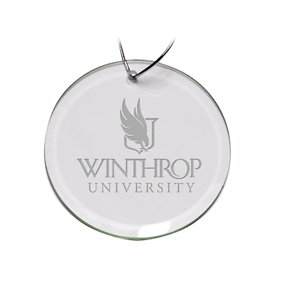 Winthrop Eagles 3'' Glass Round Ornament
