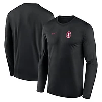 Men's Nike Black Stanford Cardinal 2026 Sideline Small Logo Legend Dri-FIT Long Sleeve T-Shirt