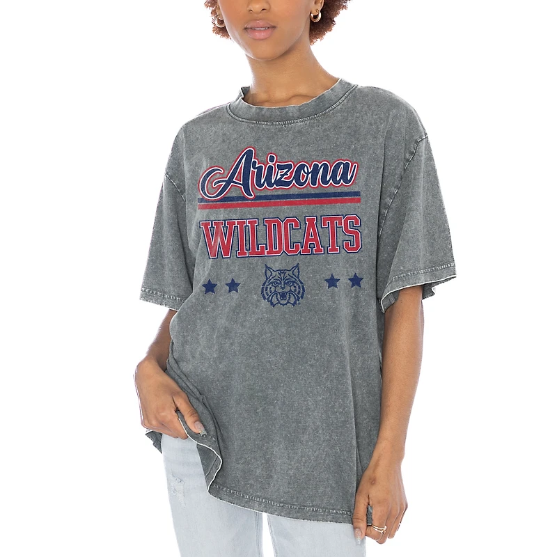 Women's Gameday Couture Gray Arizona Wildcats Here To Play Oversized T-Shirt