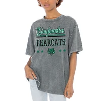 Women's Gameday Couture Gray Binghamton Bearcats Here To Play Oversized T-Shirt