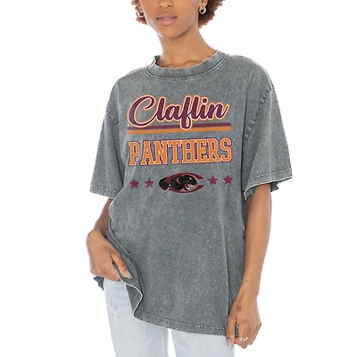 Women's Gameday Couture Gray Claflin Panthers Here To Play Oversized T-Shirt
