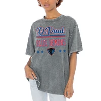 Women's Gameday Couture Gray DePaul Blue Demons Here To Play Oversized T-Shirt