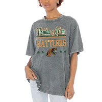 Women's Gameday Couture Gray Florida A&M Rattlers Here To Play Oversized T-Shirt
