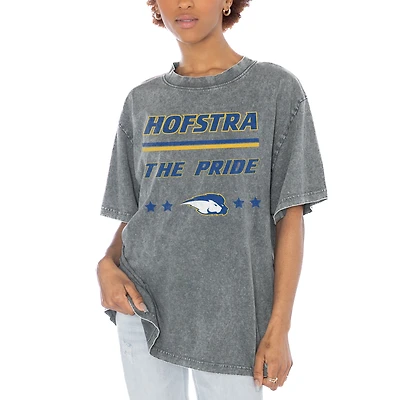 Women's Gameday Couture Gray Hofstra University Pride Here To Play Oversized T-Shirt