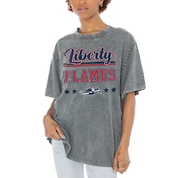 Women's Gameday Couture Gray Liberty Flames Here To Play Oversized T-Shirt