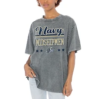 Women's Gameday Couture Gray Navy Midshipmen Here To Play Oversized T-Shirt