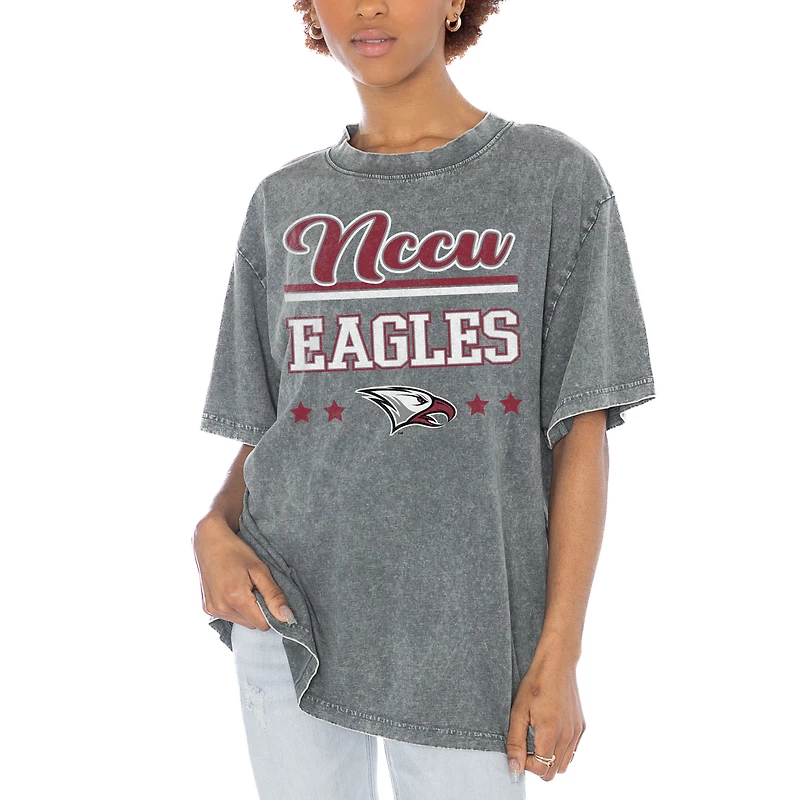 Women's Gameday Couture Gray North Carolina Central Eagles Here To Play Oversized T-Shirt
