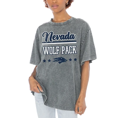 Women's Gameday Couture Gray Nevada Wolf Pack Here To Play Oversized T-Shirt