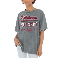 Women's Gameday Couture Gray Oklahoma Sooners Here To Play Oversized T-Shirt