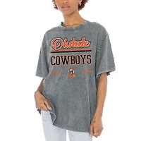 Women's Gameday Couture Gray Oklahoma State Cowboys Here To Play Oversized T-Shirt