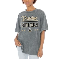 Women's Gameday Couture Gray Purdue Boilermakers Here To Play Oversized T-Shirt