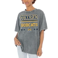 Women's Gameday Couture Gray Quinnipiac Bobcats Here To Play Oversized T-Shirt
