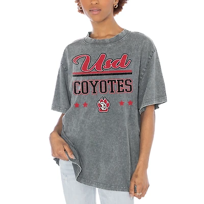 Women's Gameday Couture Gray South Dakota Coyotes Here To Play Oversized T-Shirt