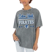 Women's Gameday Couture Gray Seton Hall Pirates Here To Play Oversized T-Shirt