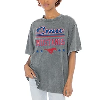 Women's Gameday Couture Gray SMU Mustangs Here To Play Oversized T-Shirt