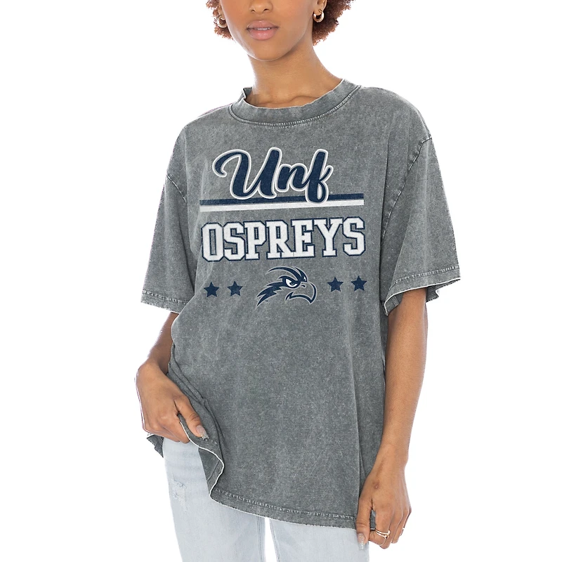 Women's Gameday Couture Gray UNF Ospreys Here To Play Oversized T-Shirt
