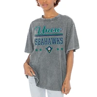 Women's Gameday Couture Gray UNC Wilmington Seahawks Here To Play Oversized T-Shirt