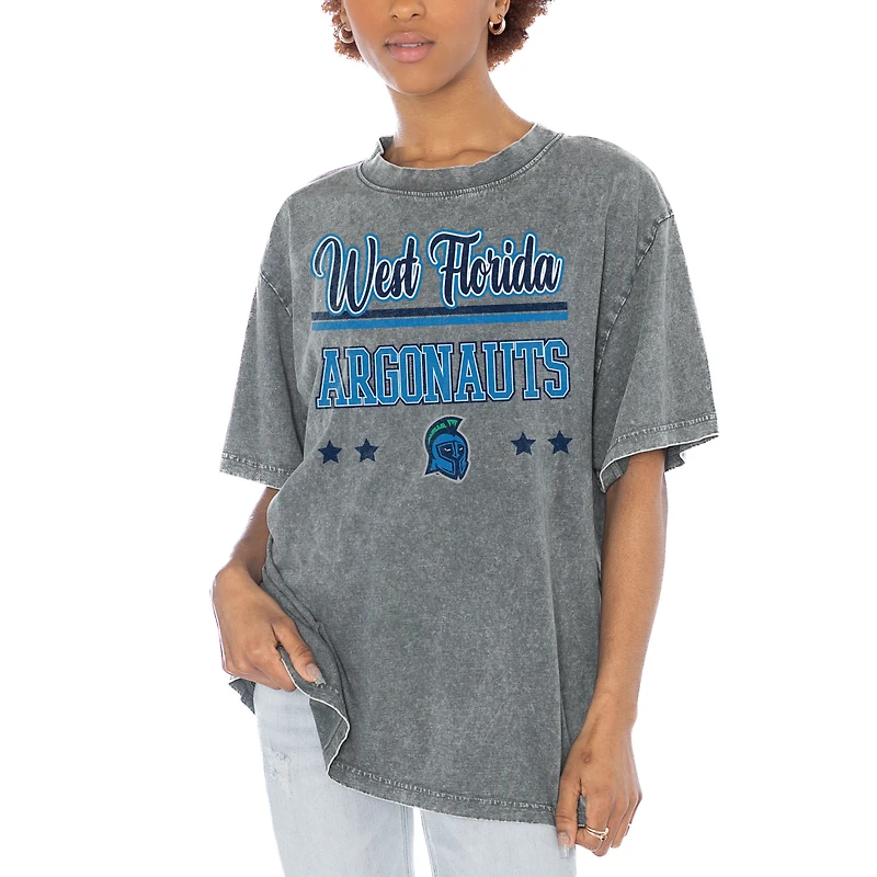 Women's Gameday Couture Gray West Florida Argonauts Here To Play Oversized T-Shirt