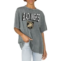 Women's Gameday Couture Gray Army Black Knights Solid Defense Oversized T-Shirt