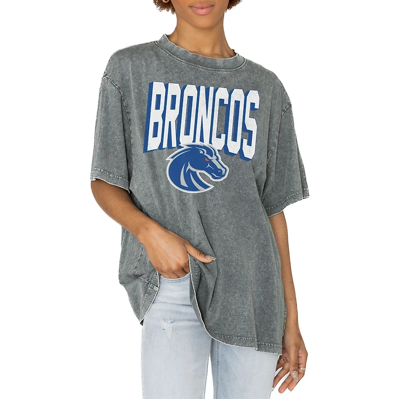 Women's Gameday Couture Gray Boise State Broncos Solid Defense Oversized T-Shirt